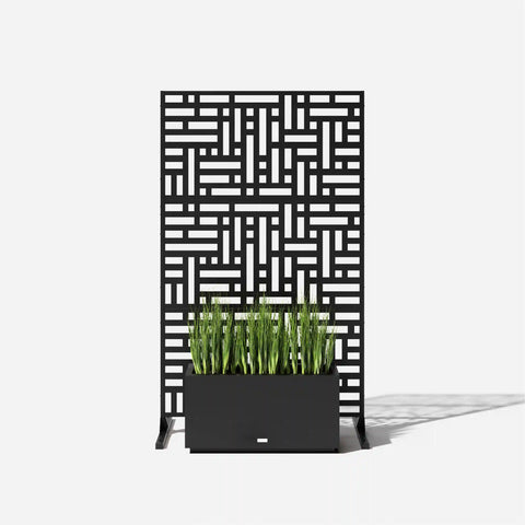 corten blocks privacy screen set