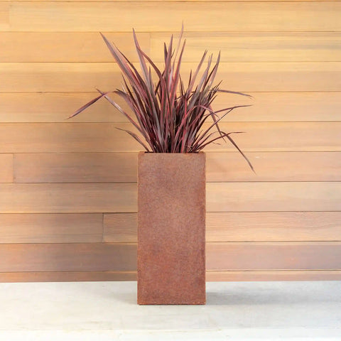 corten pedestal planter