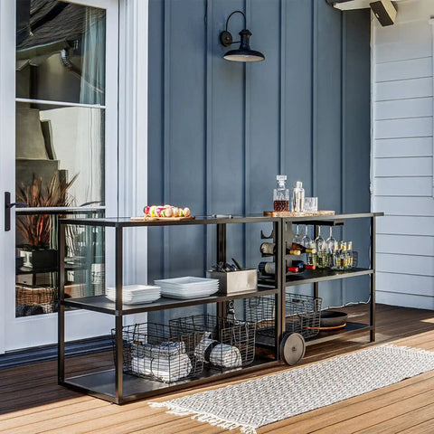 outdoor kitchen bar cart