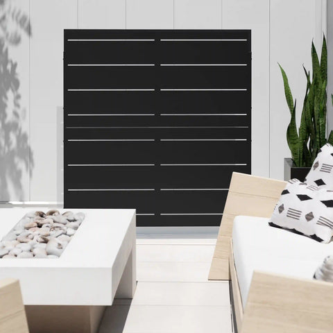 corten linear privacy screen set