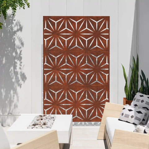 corten star privacy screen set