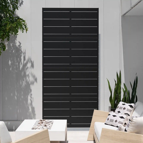 corten linear privacy screen set