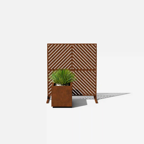 corten arrow privacy screen set