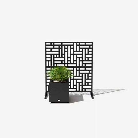 corten blocks privacy screen set