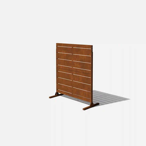 corten linear privacy screen set