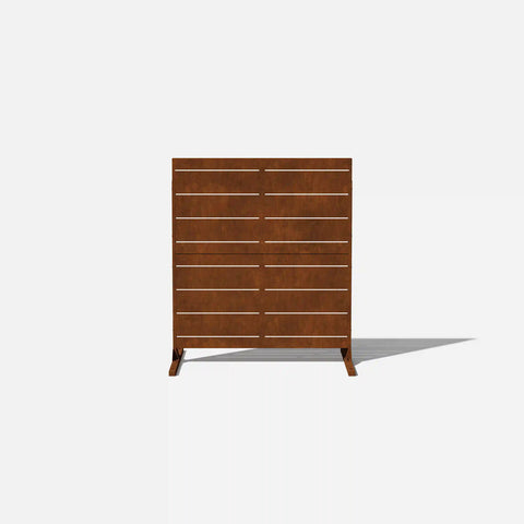 corten linear privacy screen set