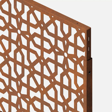 corten parilla privacy screen set