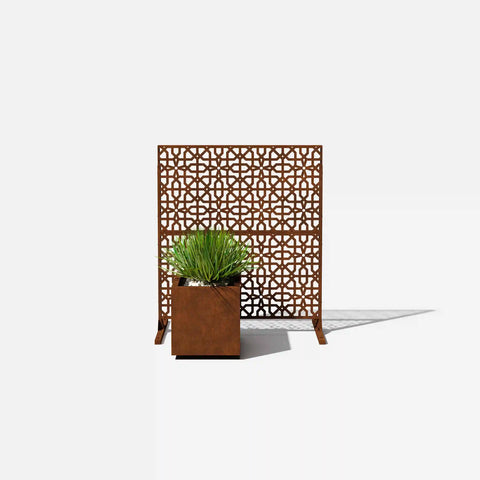 corten parilla privacy screen set
