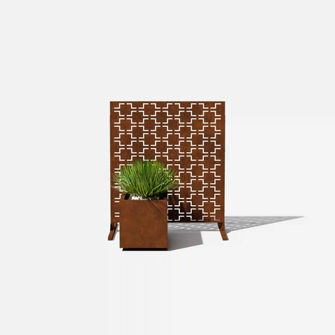 corten quadra privacy screen set