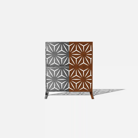 corten star privacy screen set