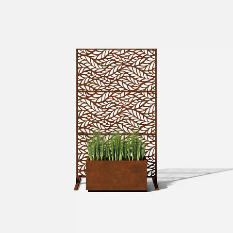 corten flowleaf privacy screen set