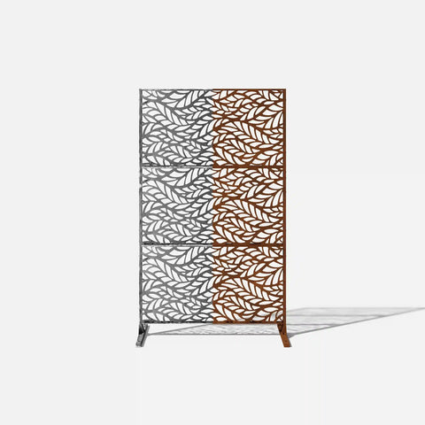 corten flowleaf privacy screen set