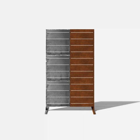 corten linear privacy screen set