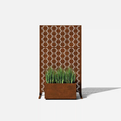 corten quadra privacy screen set