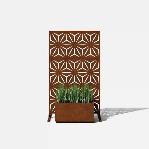 corten star privacy screen set