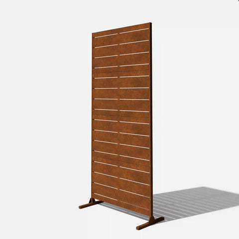 corten linear privacy screen set