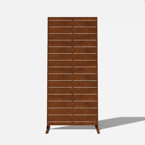 corten linear privacy screen set