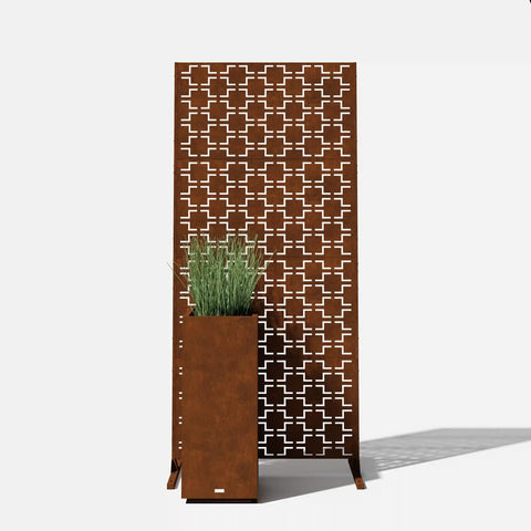 corten quadra privacy screen set