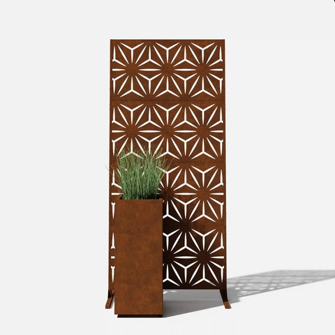 corten star privacy screen set