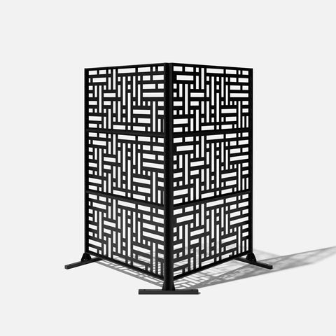 corten blocks privacy screen set