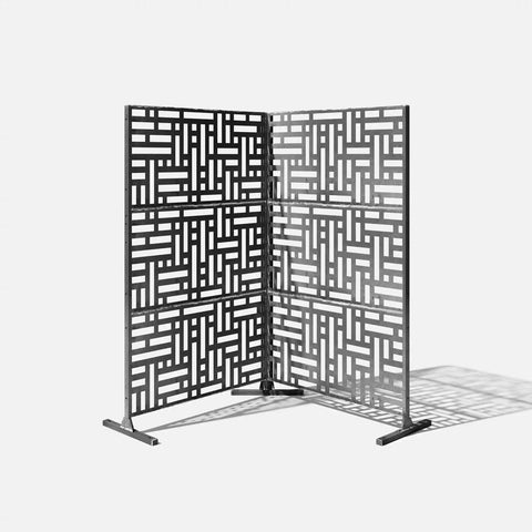 corten blocks privacy screen set