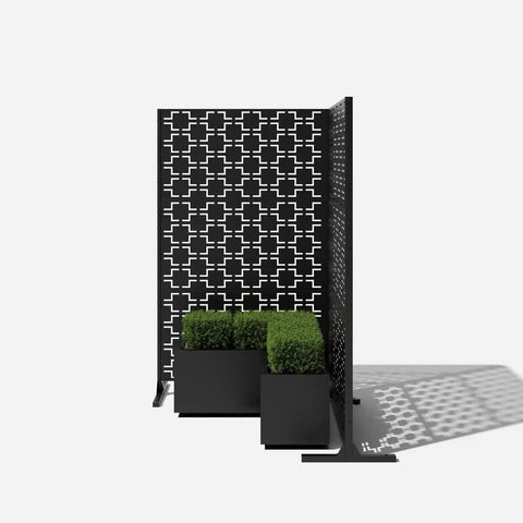 corten quadra privacy screen set