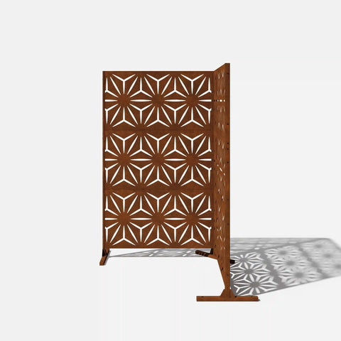 corten star privacy screen set