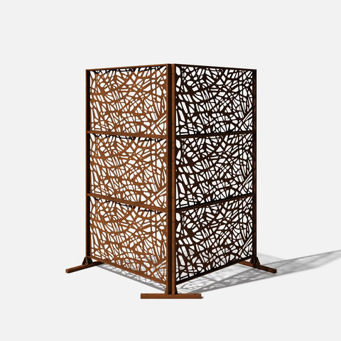 corten web privacy screen set