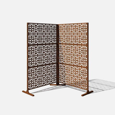 corten parilla privacy screen set
