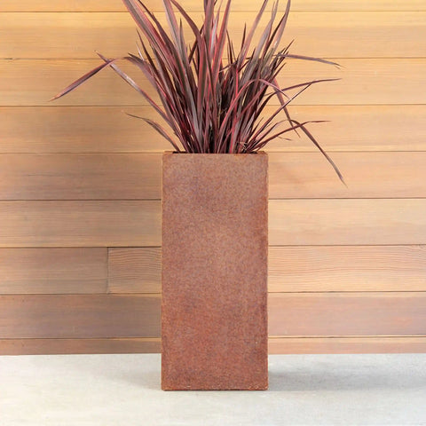 corten pedestal planter
