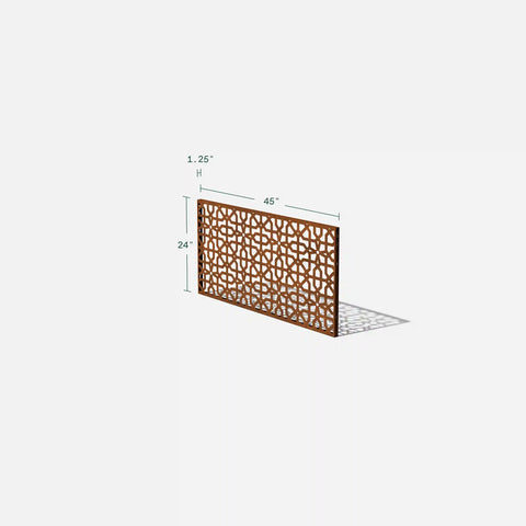 corten parilla privacy screen set