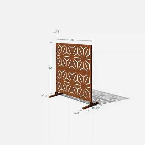 corten star privacy screen set