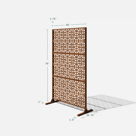 corten parilla privacy screen set