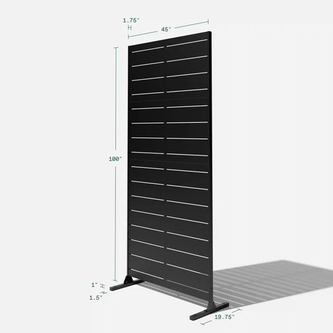 corten linear privacy screen set