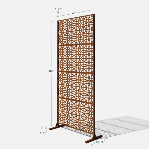 corten parilla privacy screen set