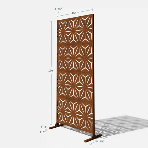 corten star privacy screen set