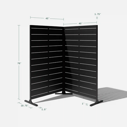 corten linear privacy screen set