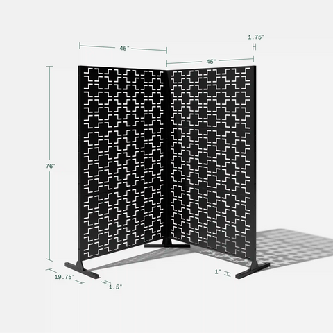 corten quadra privacy screen set