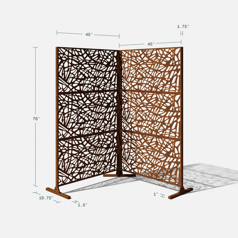 corten web privacy screen set
