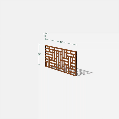 corten blocks privacy screen set