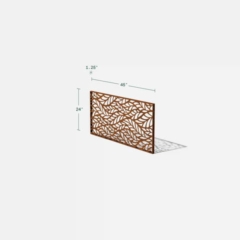corten flowleaf privacy screen set
