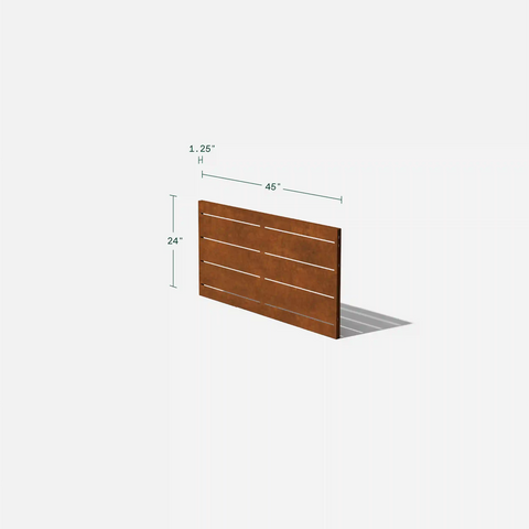 corten linear privacy screen set
