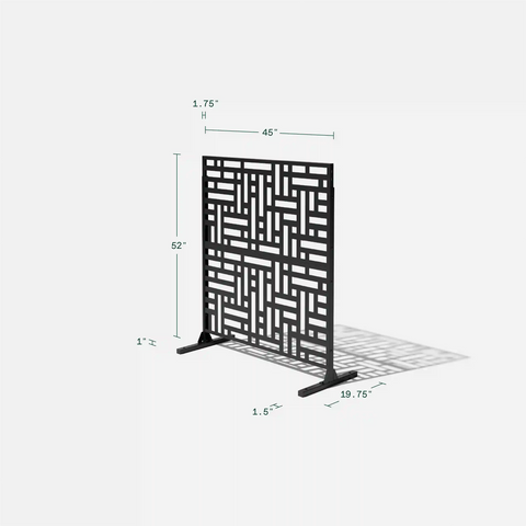 corten blocks privacy screen set