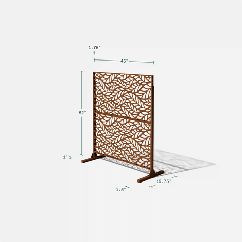 corten flowleaf privacy screen set