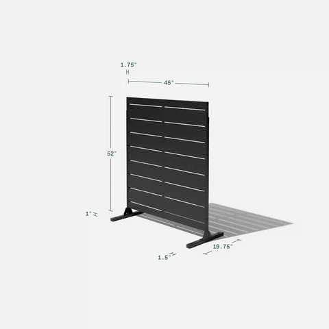 corten linear privacy screen set
