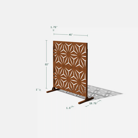 corten star privacy screen set