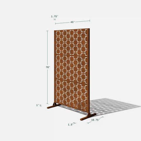corten quadra privacy screen set
