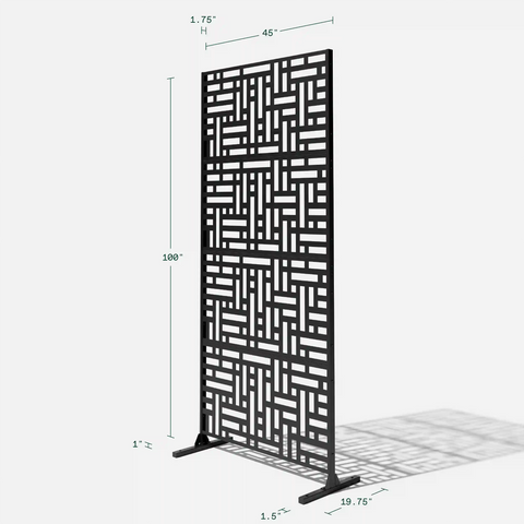corten blocks privacy screen set