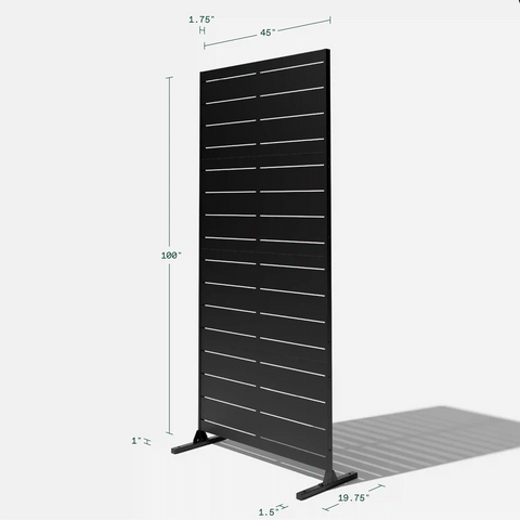 corten linear privacy screen set