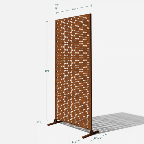 corten quadra privacy screen set